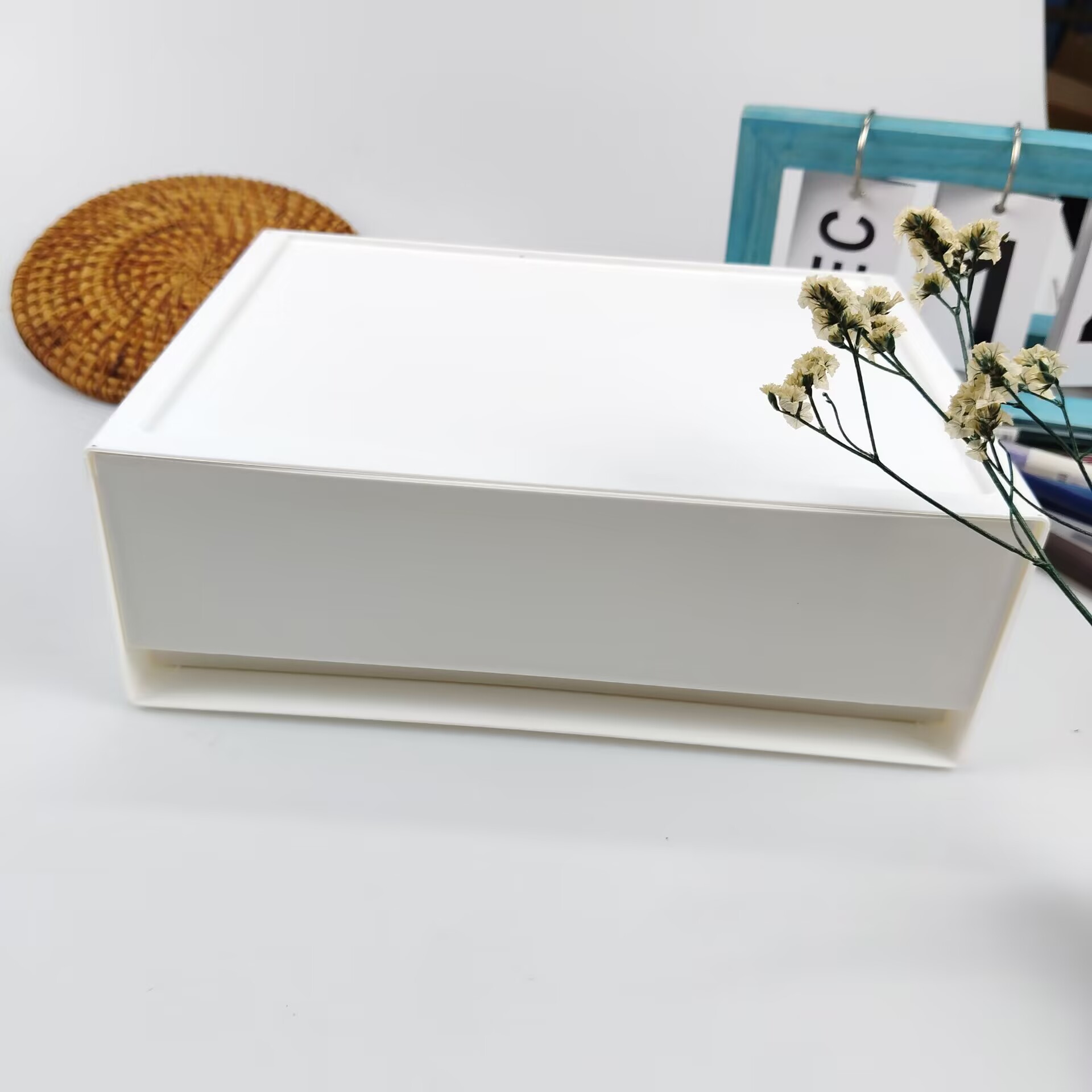 Home Office Desk With Drawers - 데스크탑 수납함, 서랍, 화장품 선반, 책상,