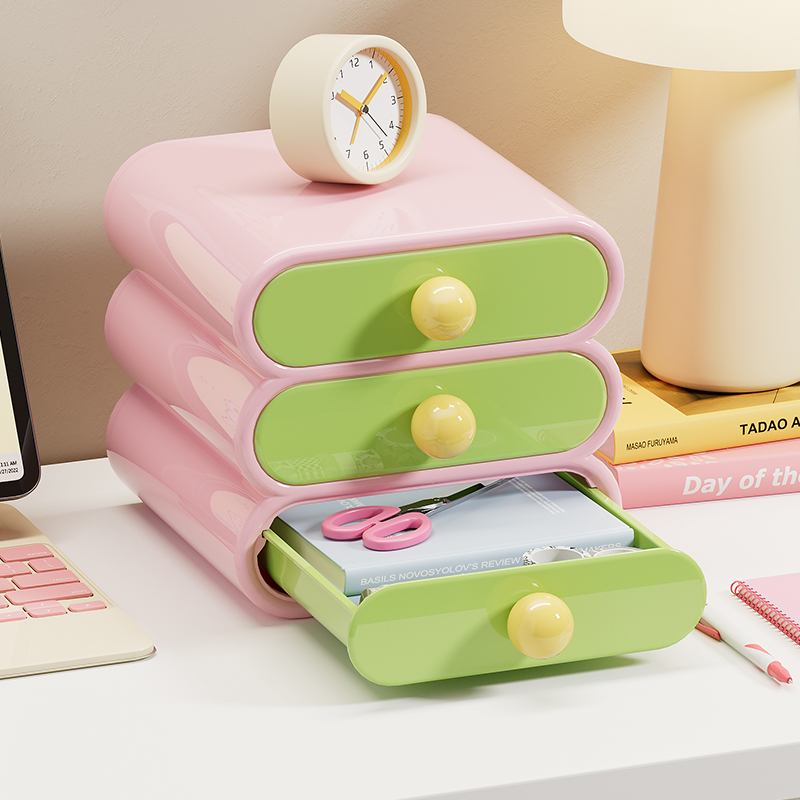 Home Office Desk With Drawers - Uforu 도파민 데스크 정리함, 3단 서랍