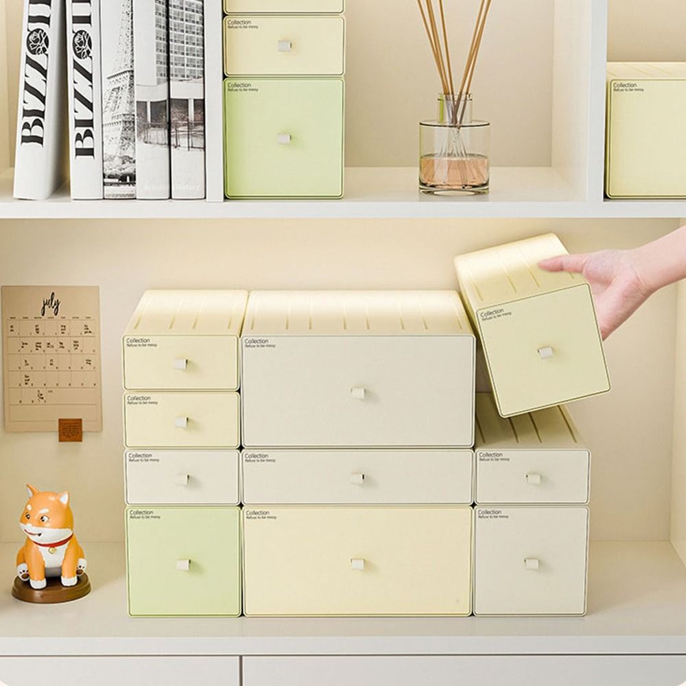 Home Office Desk With Drawers - 다채로운 데스크탑 쌓을 수 있는 정리함