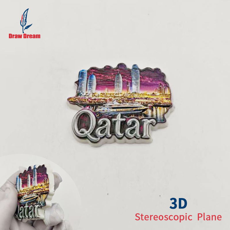 카타르 3D 냉장고 자석 1개, 도시 위에서 촬영한 세 - Home Office Qatar Travel 리뷰 및 가격