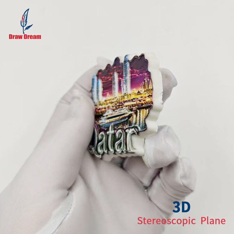 카타르 3D 냉장고 자석 1개, 도시 위에서 촬영한 세 - Home Office Qatar Travel 리뷰 및 가격