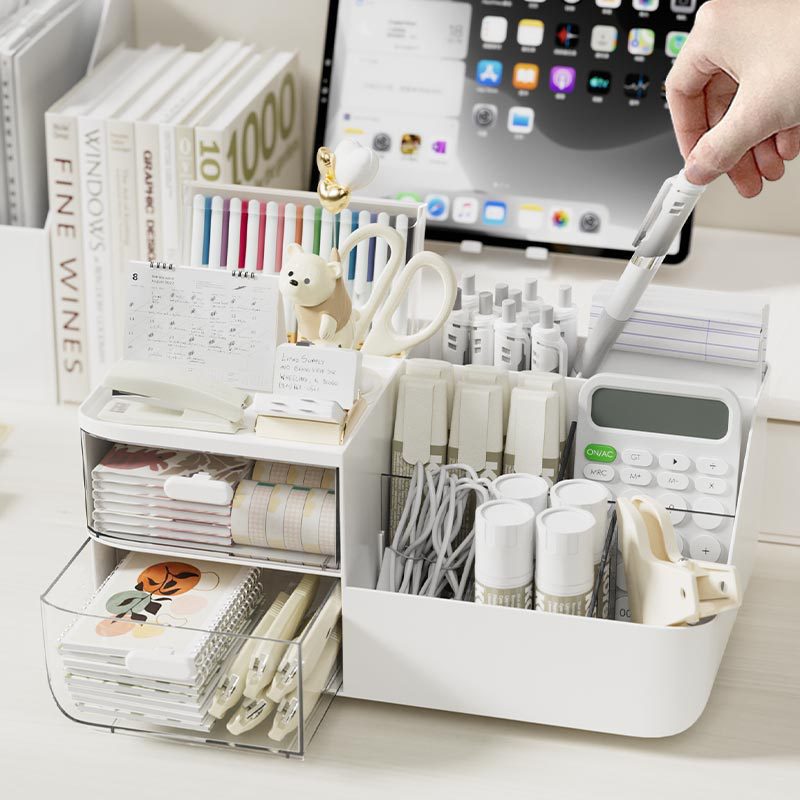 대용량 다기능 데스크 정리함, 투명 서랍 2개 포함,  - Home Office Desk With Drawers 리뷰 및 가격