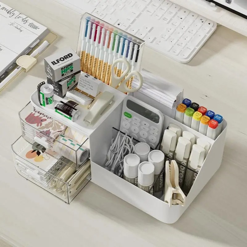 대용량 다기능 데스크 정리함, 투명 서랍 2개 포함,  - Home Office Desk With Drawers 리뷰 및 가격