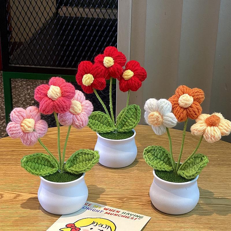 1/2/4Pcs DIY 손으로 짠 미니 화분 꽃 장미  - Home Office Depot 리뷰 및 가격