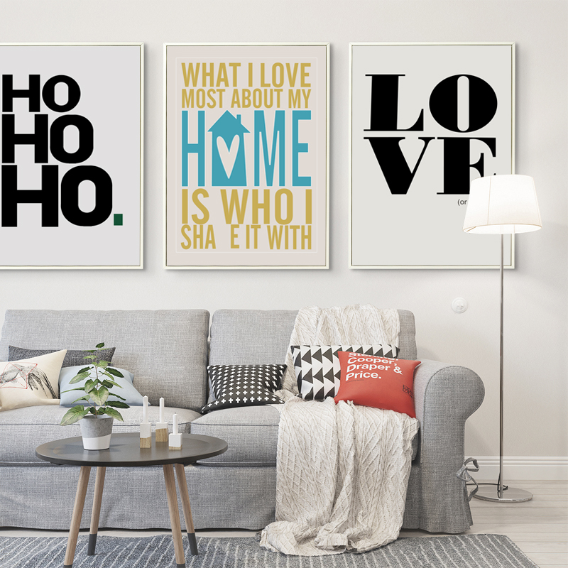 간단한 추상 영어 문구 A4 A3 캔버스 아트 페인팅  - Home Office York 리뷰 및 가격