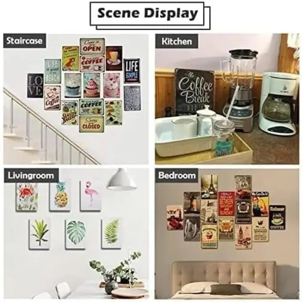 빈티지 레트로 기차역 알루미늄 벽 장식 8x12인치 방 - Home Office Depot 리뷰 및 가격