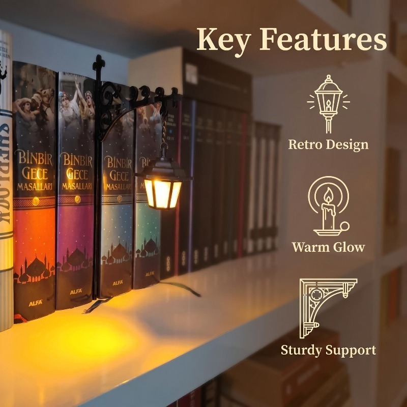 1-5PCS 할로윈 빈티지 LED 책꽂이 장식 조명,  - Home Office Library 리뷰 및 가격