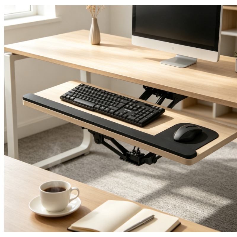 책상 아래 슬라이딩 서랍형 키보드 트레이, 마우스 패드 - Home Office Desk With Drawers 리뷰 및 가격