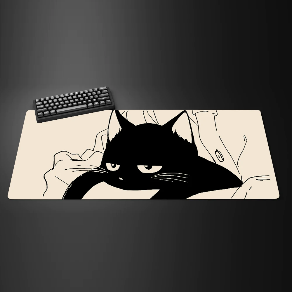 블랙 잉크 고양이 애니메이션 Mouspad XL 확장  - Mousepad Xl Extended 리뷰 및 가격