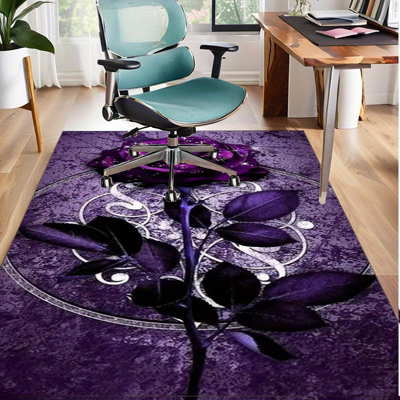 우아한 사무실 장식을 위한 보라색 잎 러그 |   보라 - Home Office Interior Design 리뷰 및 가격