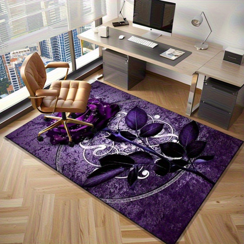 우아한 사무실 장식을 위한 보라색 잎 러그 |   보라 - Home Office Interior Design 리뷰 및 가격