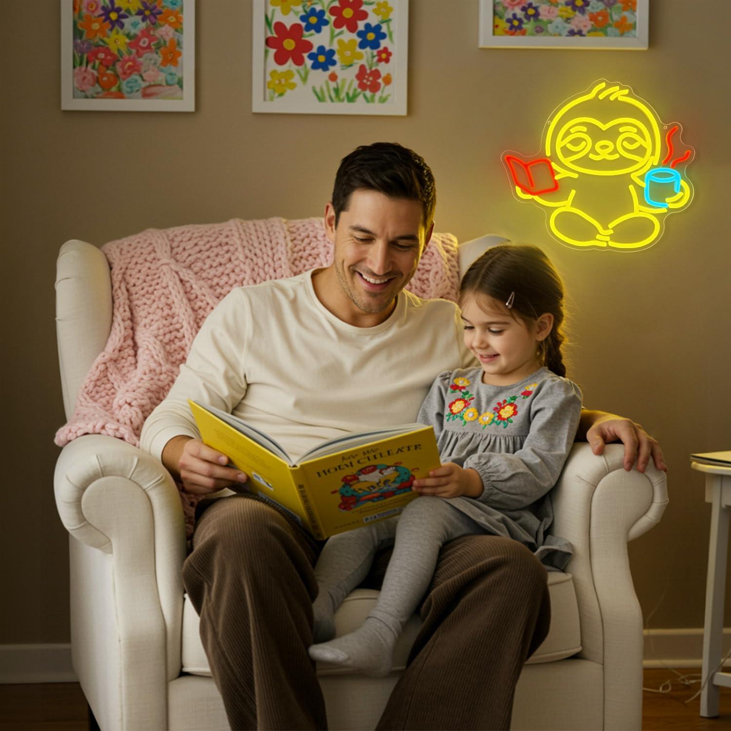 나무늘보 네온사인 USB 디밍 가능 LED 조명 침실  - Home Office Room 리뷰 및 가격