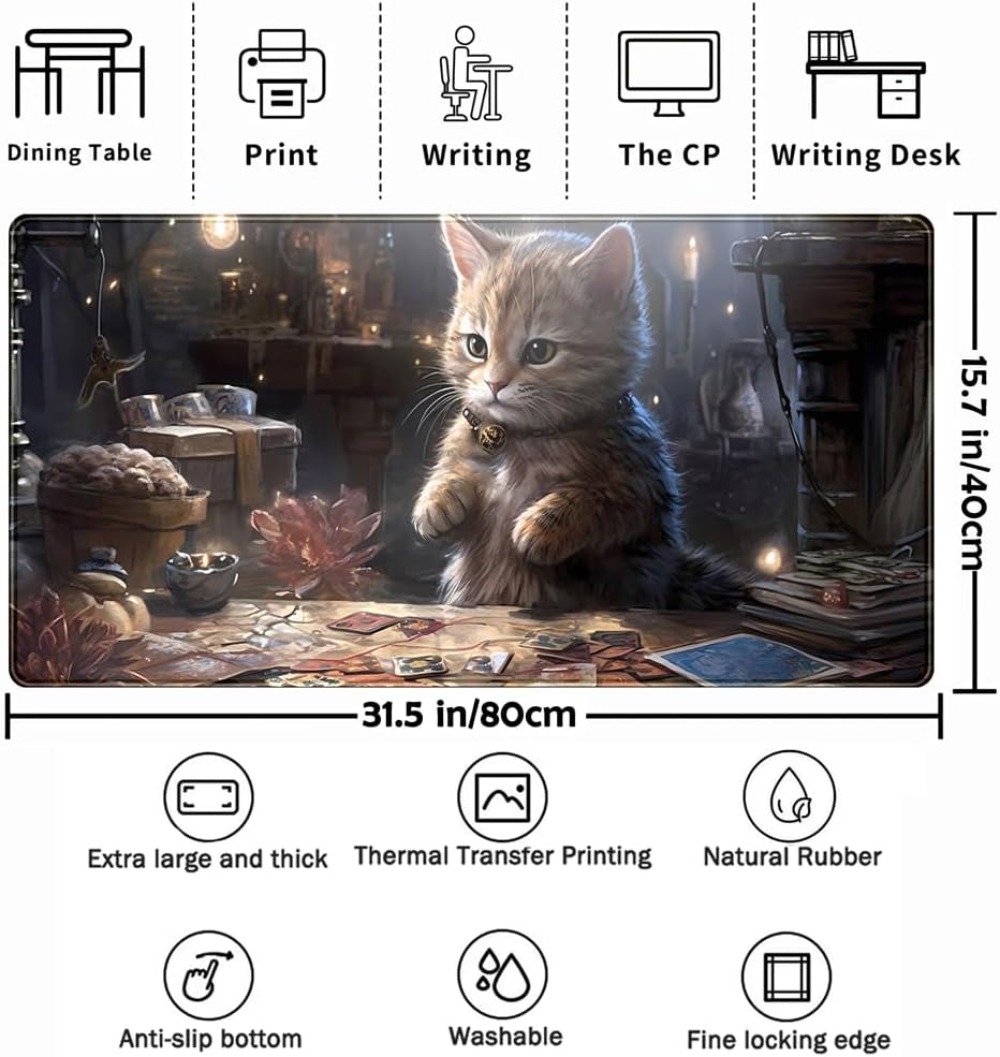 로터스 캣 확장형 대형 게이밍 마우스 패드 블랙 매직  - Mousepad Xl Extended 리뷰 및 가격