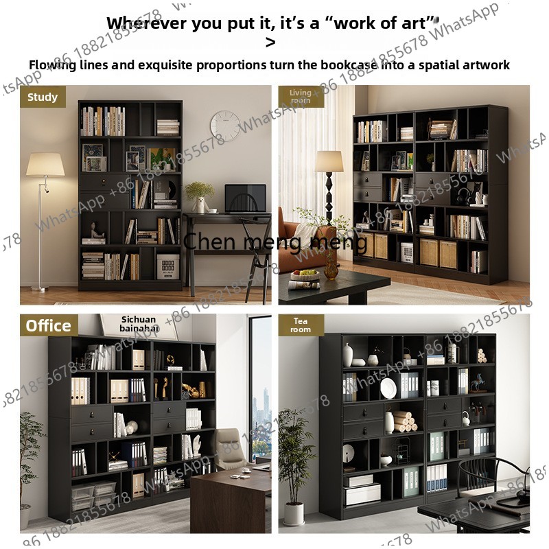 책꽂이 벽걸이형 책장 6단 나무 책꽂이 캐비닛 도어 디 - Home Office Library 리뷰 및 가격