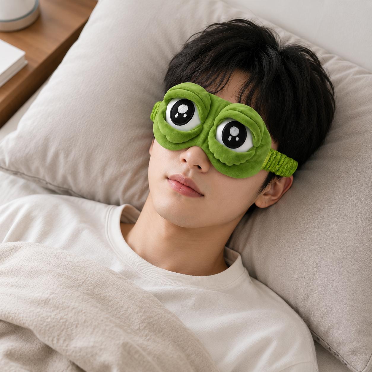 3D 귀여운 개구리 모양 수면 안대, 재미있는 플러시  - Home Office Gadgets 리뷰 및 가격