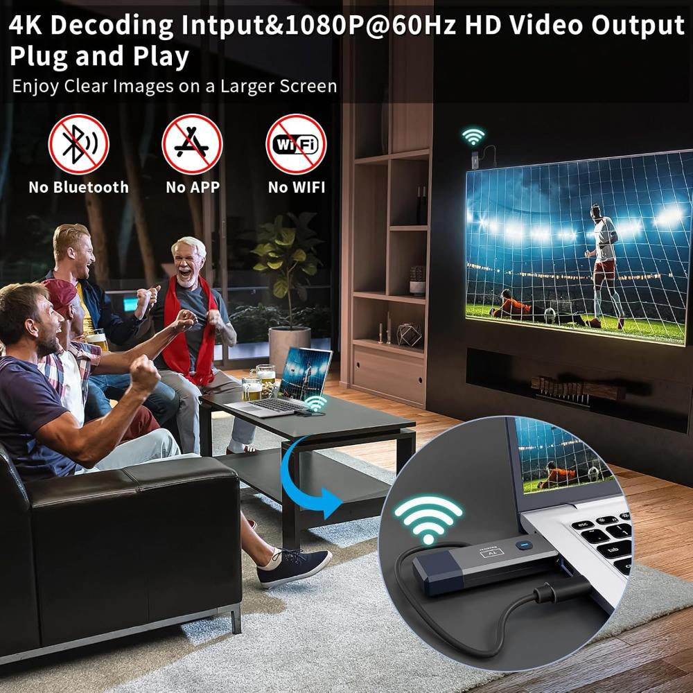 50M 장거리 1080P 무선 HDMI 호환 송신기 수 - Home Office Laptop 리뷰 및 가격