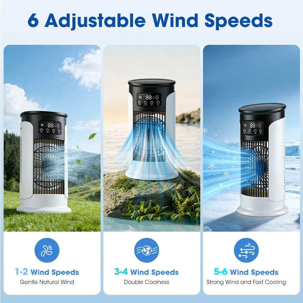 3 in 1 가정용 선풍기 에어컨 휴대용 6단계 에어쿨 - Home Office Gadgets 리뷰 및 가격