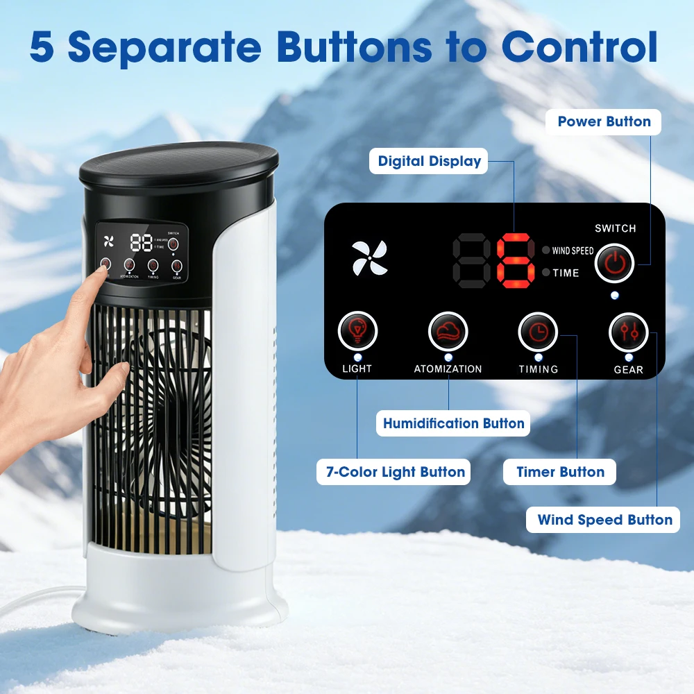 3 in 1 가정용 선풍기 에어컨 휴대용 6단계 에어쿨 - Home Office Gadgets 리뷰 및 가격