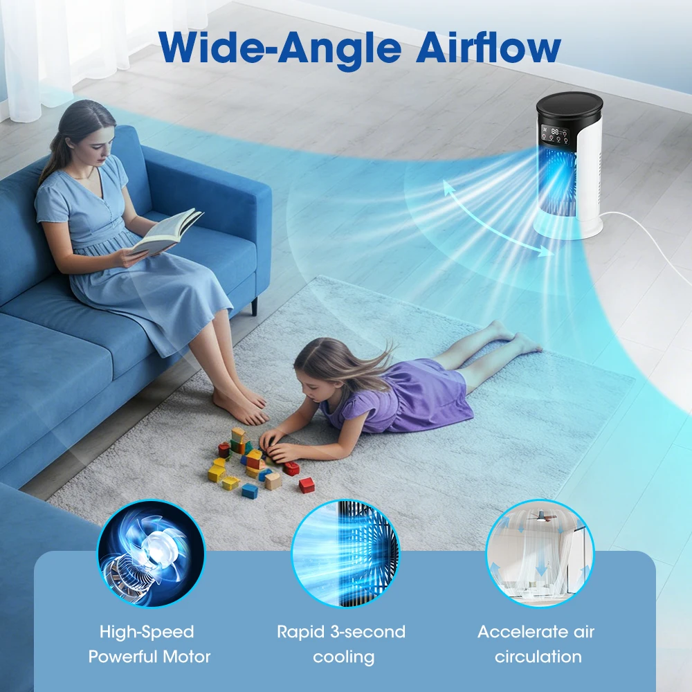 3 in 1 가정용 선풍기 에어컨 휴대용 6단계 에어쿨 - Home Office Gadgets 리뷰 및 가격
