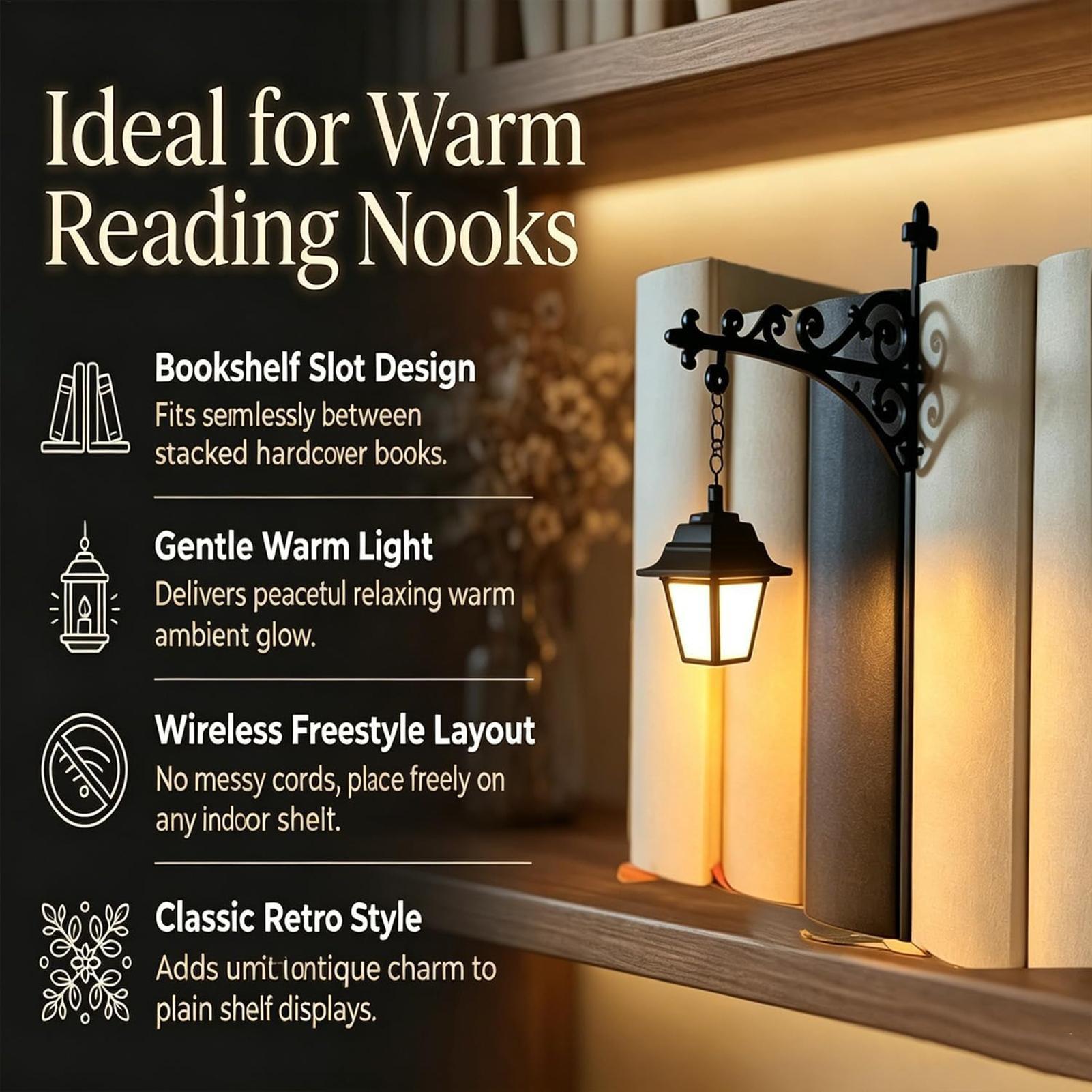 책장 램프 빈티지 LED 따뜻한 랜턴 장식 책장 조명  - Home Office Library 리뷰 및 가격